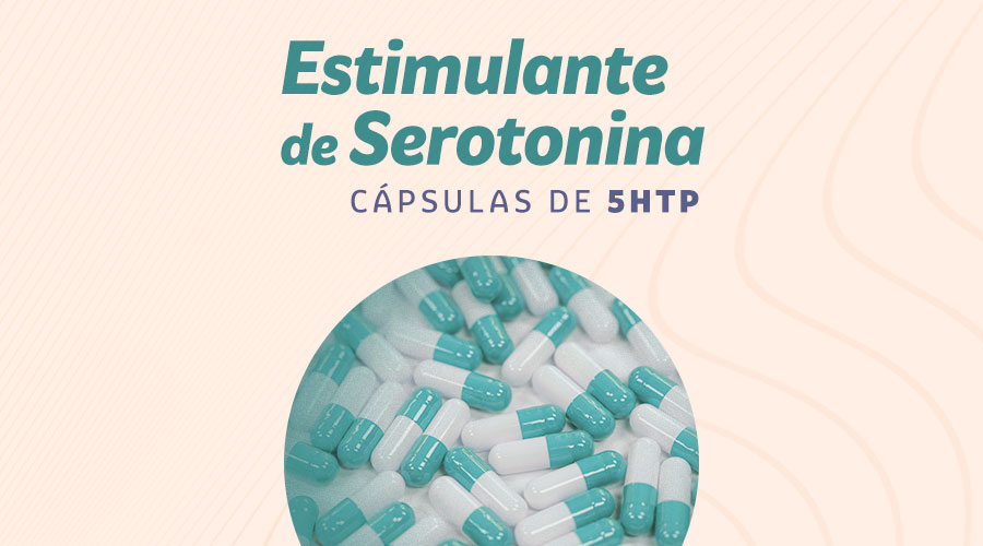 Fonte de serotonina: cápsulas de 5HTP (50mg)